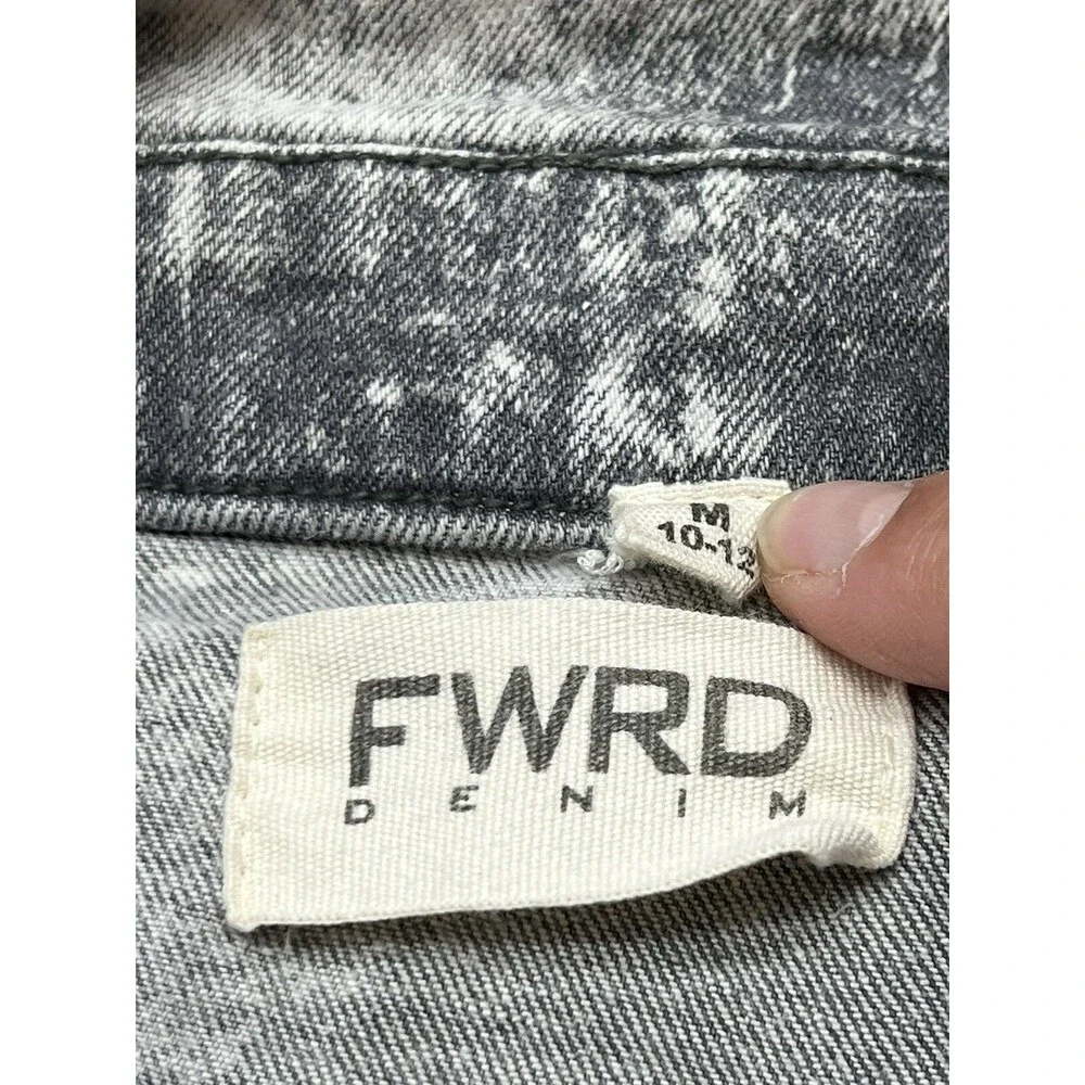 FWRD Kids’ Denim Jacket Size M 10-12 With All-Over Graffiti Pattern